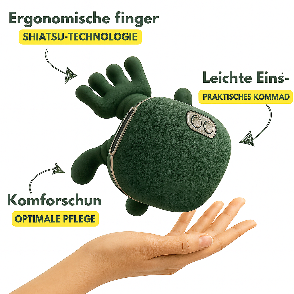 CalmaTouch™- Intelligentes Shiatsu-Massagegerät mit ergonomischen Fingern